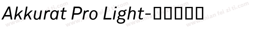 Akkurat Pro Light字体转换